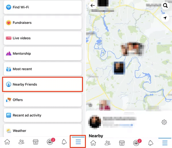 facebook nearby friends