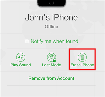 factory reset locked iPhone via icloud