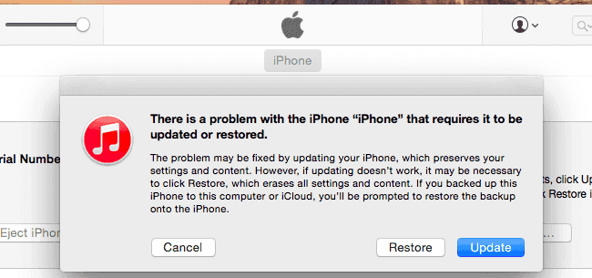 factory reset locked iPhone via itunes