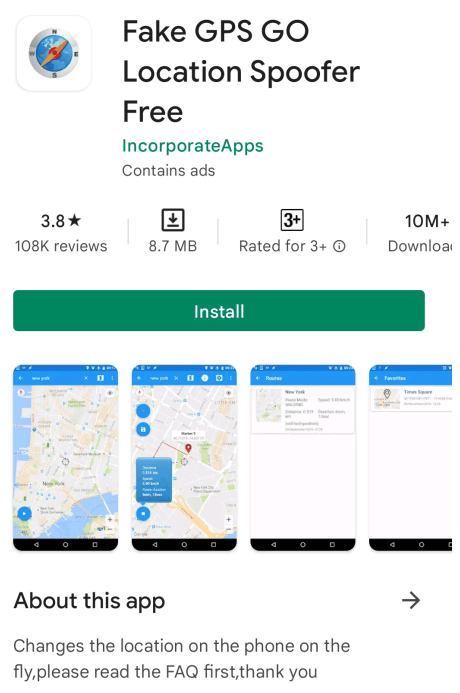 fake gps go location spoofer andorid