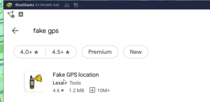 fake gps in bluestacks