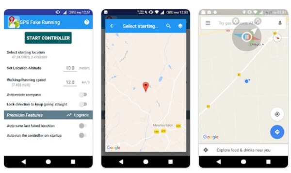 GPS fake running app on Play Store