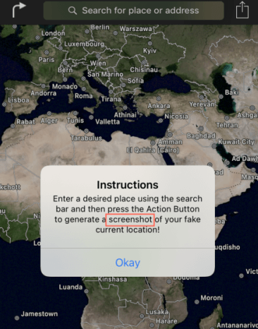 fake gps screenshot
