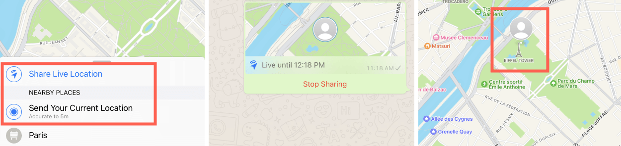 fake live location on whatsapp