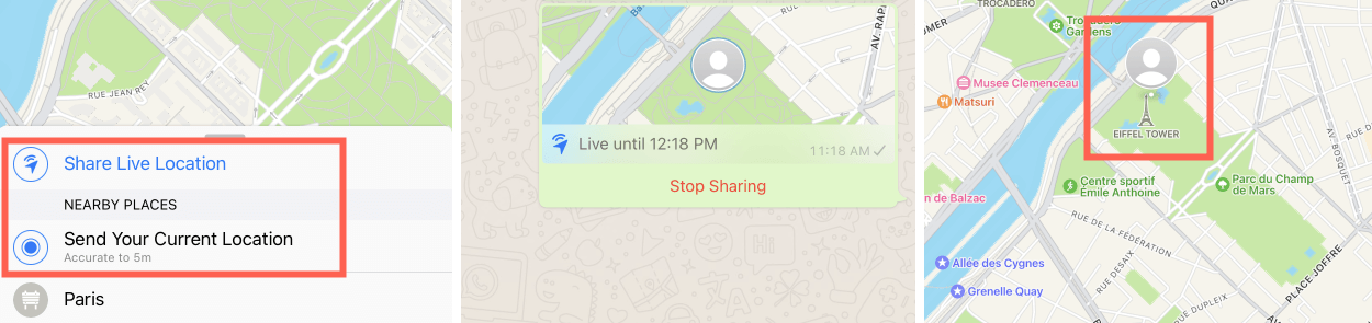 send fake live location on whatsapp