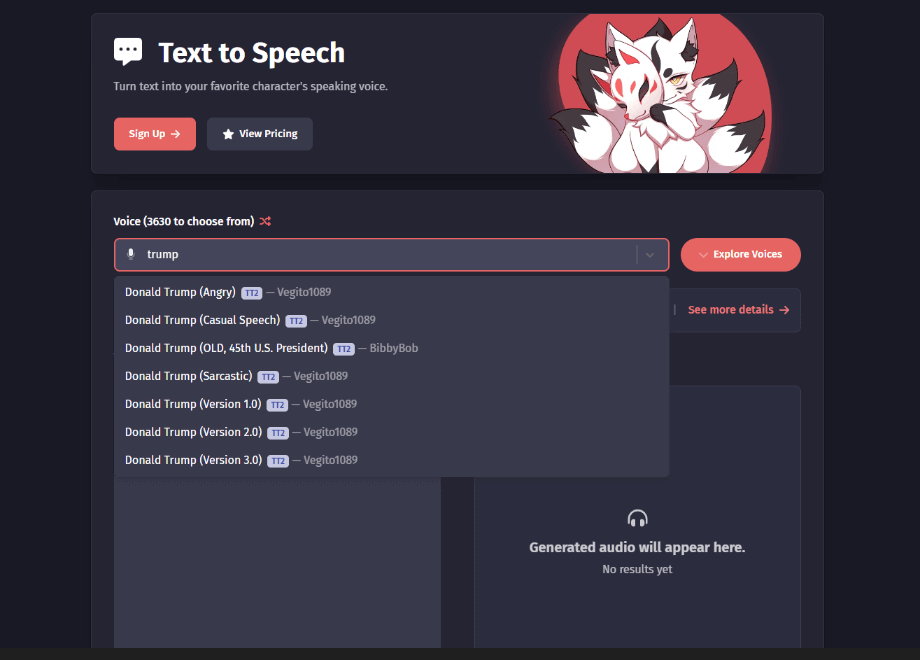 fakeyou-text-to-speech-trump