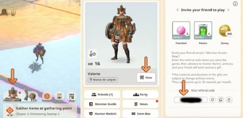How to Find the Monster Hunter Now Referral Code
