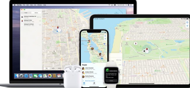 the feature of find my iphone and friend
