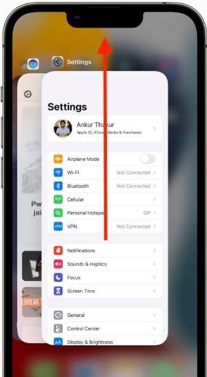 force quit settings app