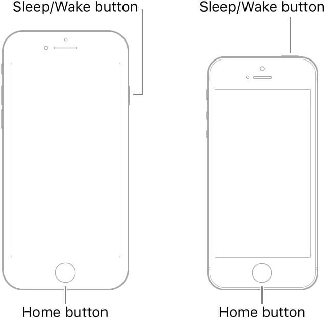 force restart iPhone 6 and eralier