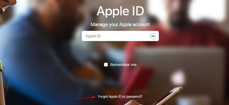 y seleccione Olvidé el ID de Apple o la contraseña.