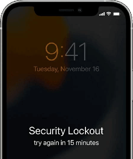 iphone security lockout forgot passwords