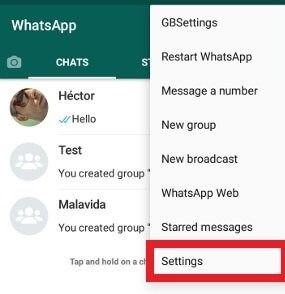 GBWhatsApp settings