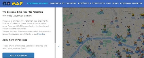 GO Map PokeStop map