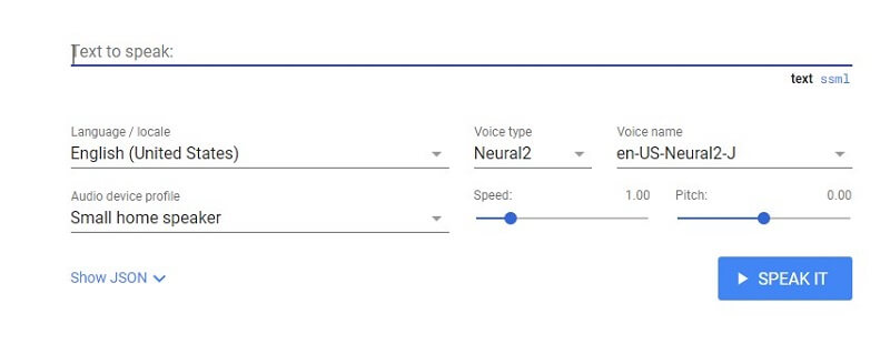 Google Cloud Text-to-Speech online voice changer