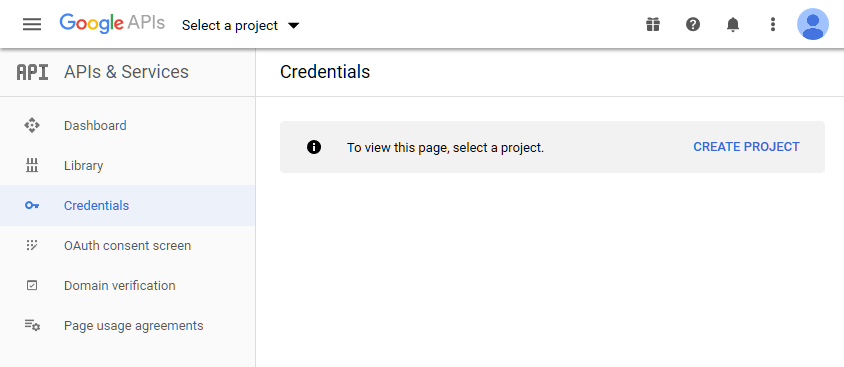 google credentials