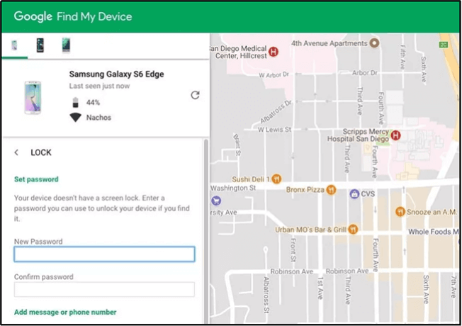 google find my device unlcok android