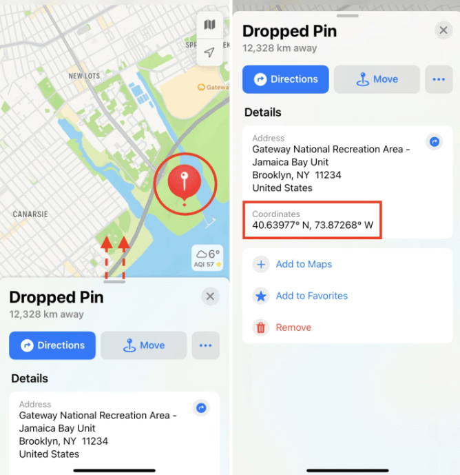 Gps Coordinates Apple Map 