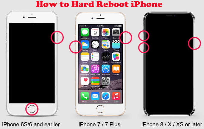 hard reboot iPhone to fix iPhone keeps restarting