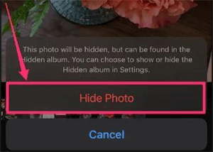 hide photos on iphone