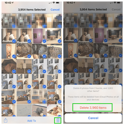 how to delete photos on iPhone