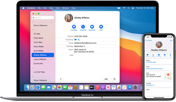 how to import contacts from iphone to mac