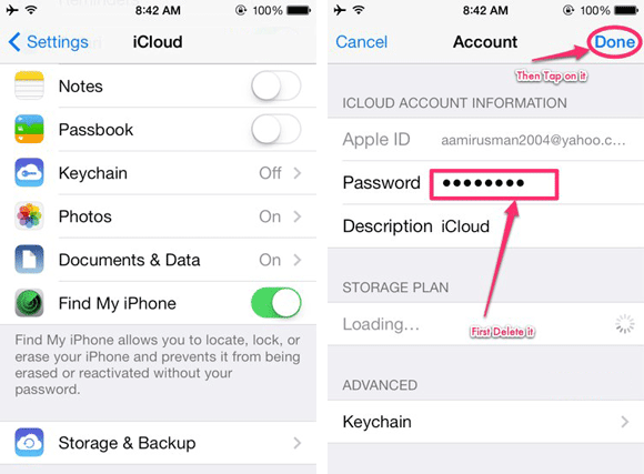 find my app switch icloud accounts