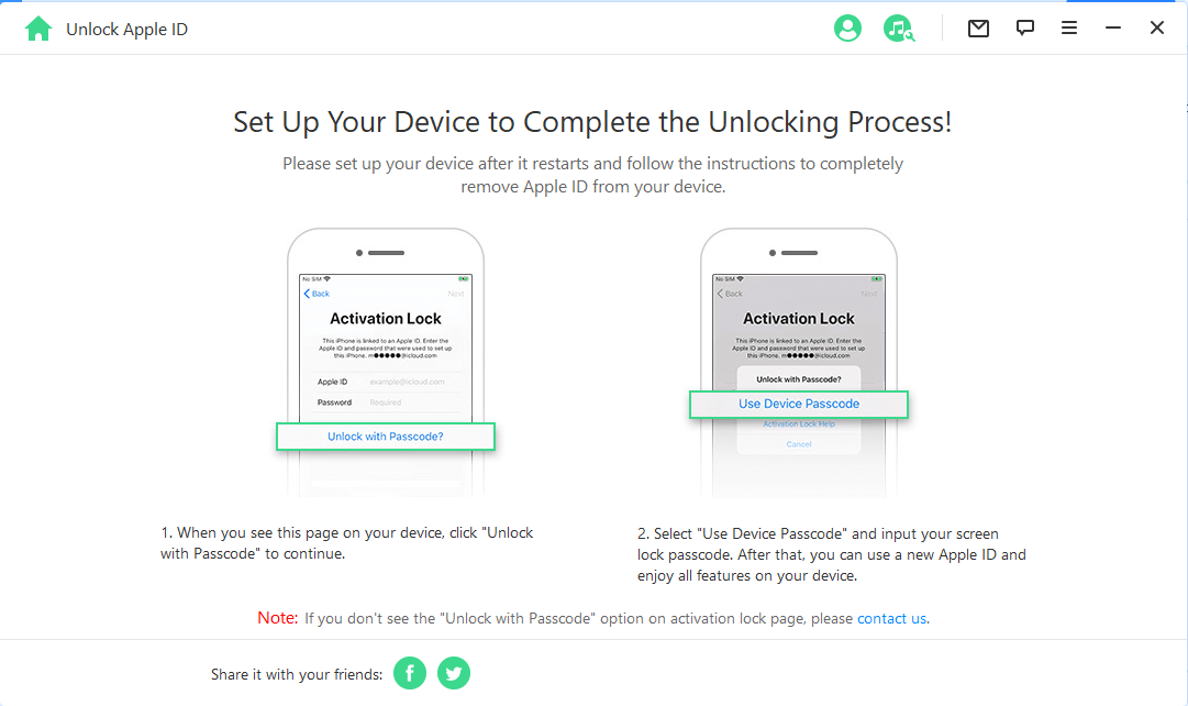 Unlock Apple ID with a passcode
