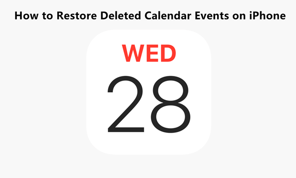 how to restore calendar events on iPhone