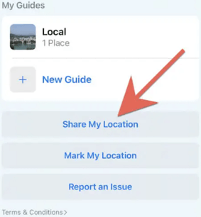 how to share location using maps