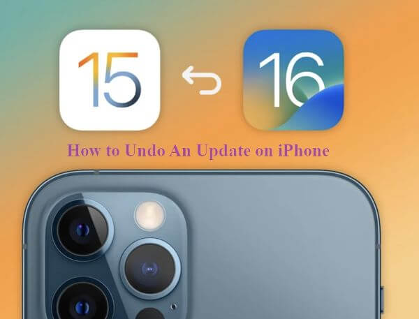 how to undo an update on iphone
