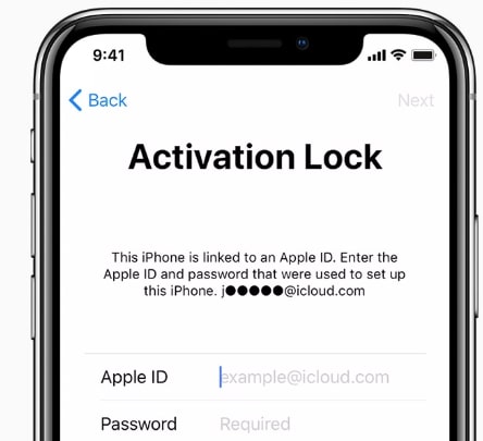 an iCloud locked iPhone