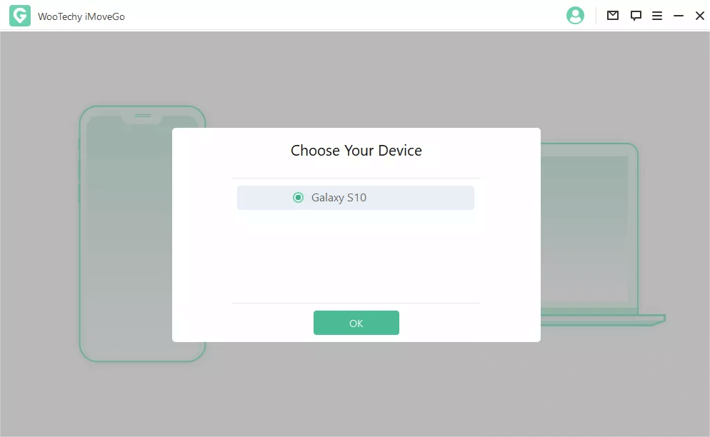 choose device on imovego