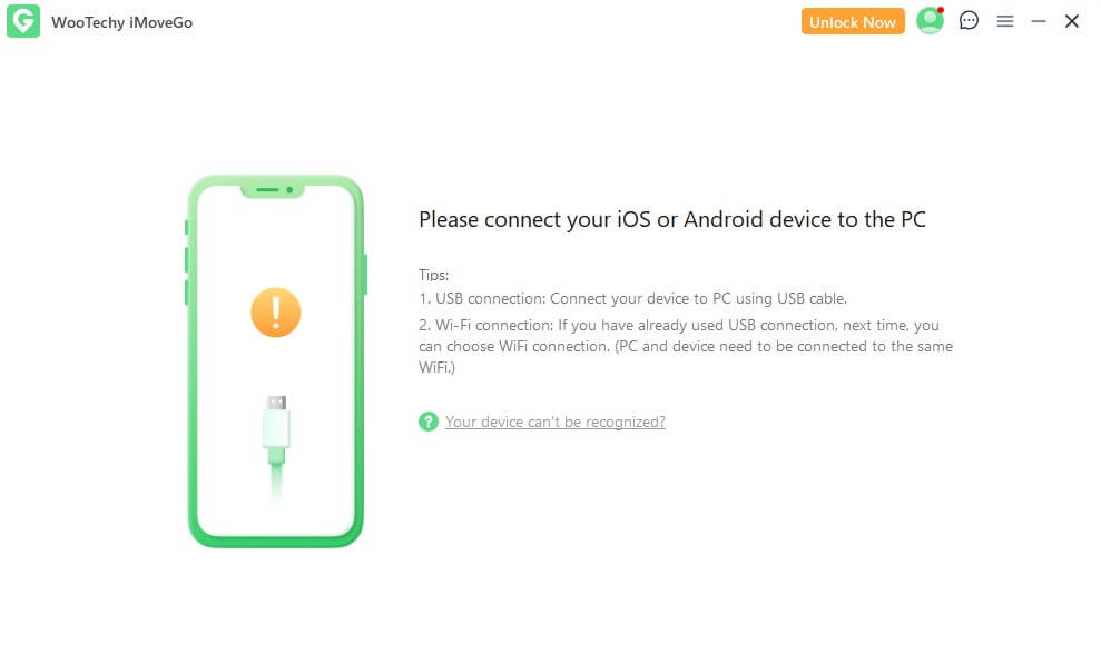 connect android or ios with computer to use imovego spoofer