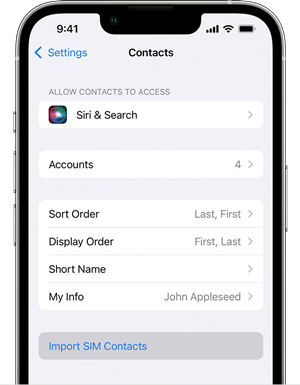 how to retrieve contacts from SIM card on iPhone