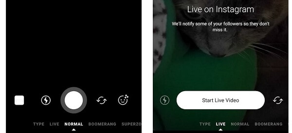 live streaming with Instagram