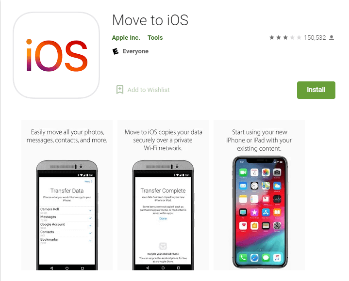 install move to ios