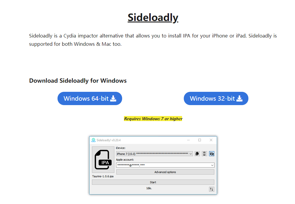 install sideloadly