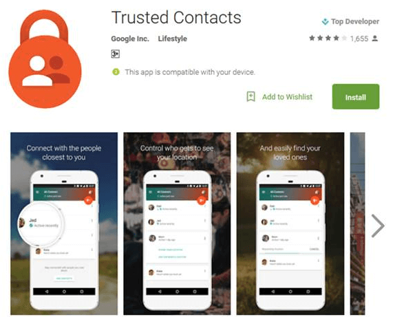  install trusted contacts