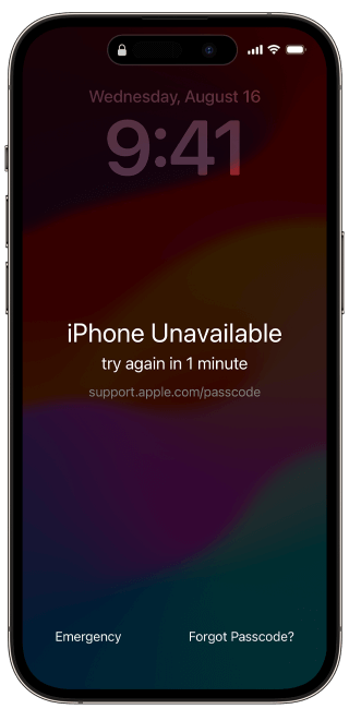 ios 17 iphone unavailable screen