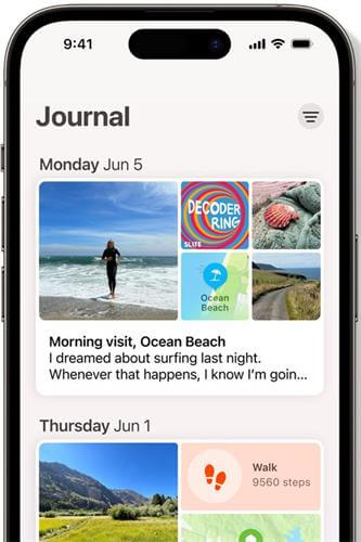 ios 17 journal