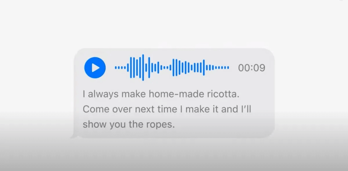 Audio messages transcribe on iOS 17 Messages