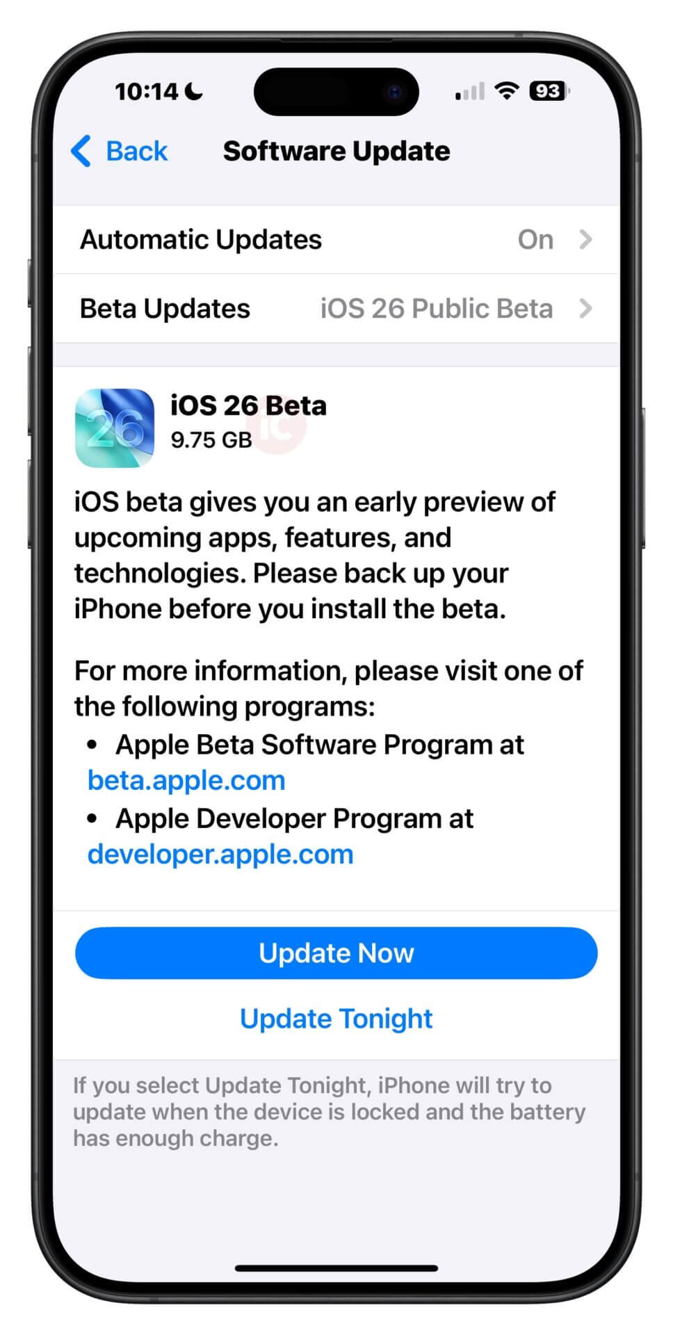 ios 26 public beta download