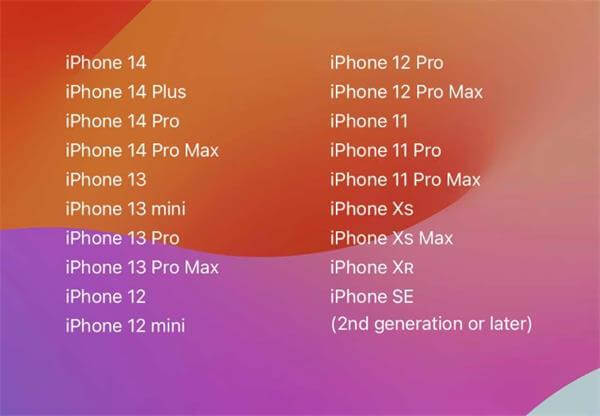 ios 17 supported devices