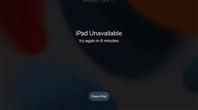 ipad unavailable erase ipad