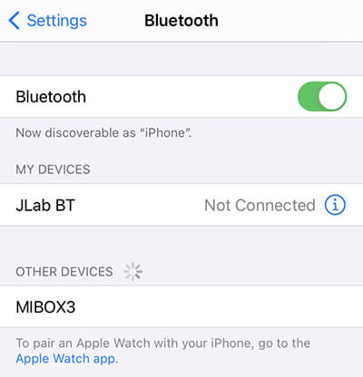 turn on bluetooth