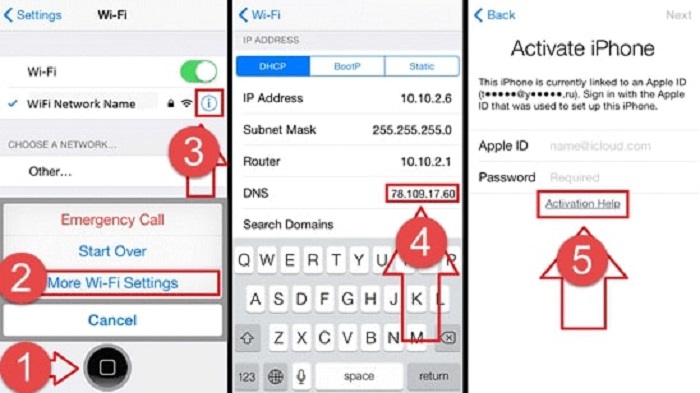 use dns to remove activation lock