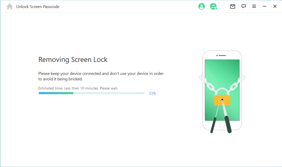 Removing screen lock