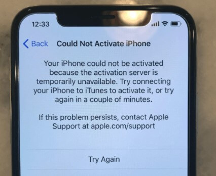 Your iPhone could not be activated
