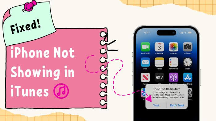 [Latest 7 Ways] How to Fix iPhone Not Showing in iTunes